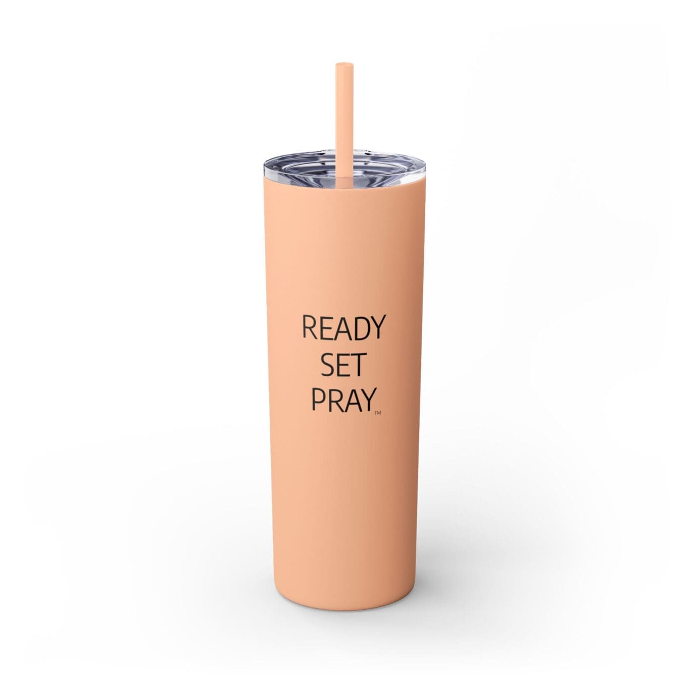 Cup Skinny Tumbler with Straw, 20oz READY SET PRAY TM - Image 5