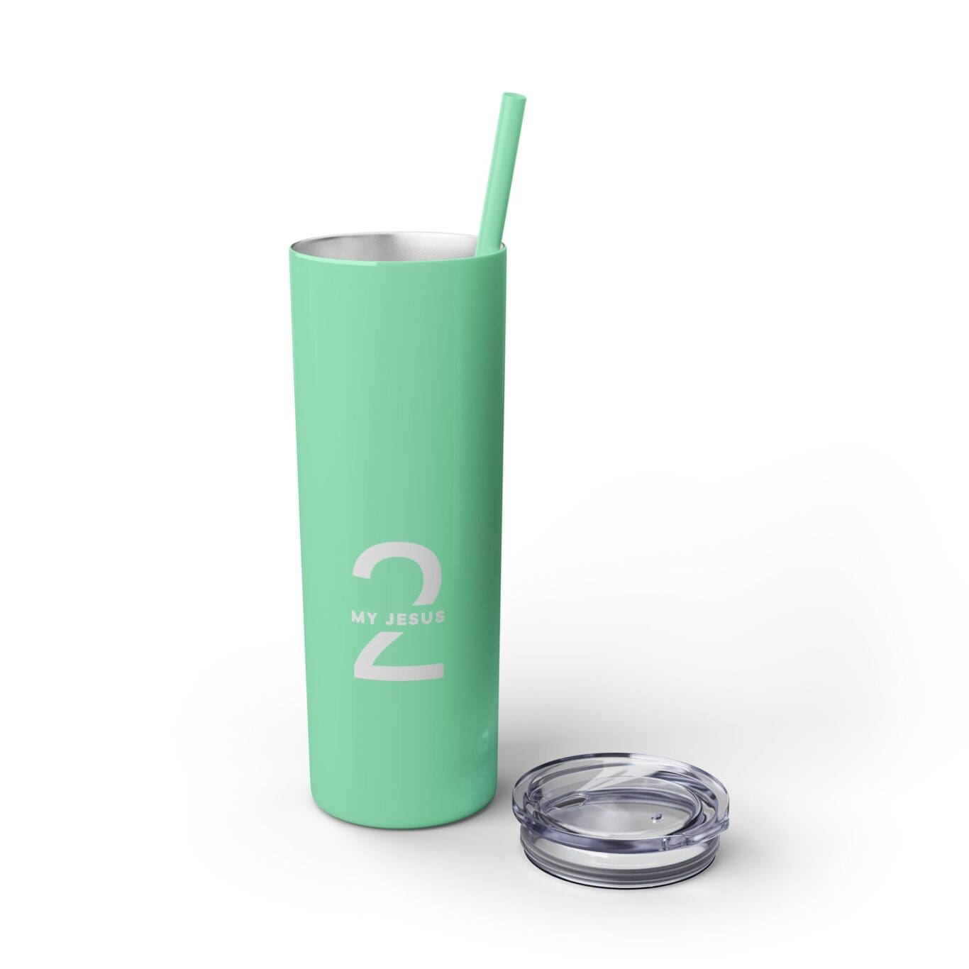 Cup Skinny Tumbler with Straw, 20oz My Jesus 2 TM - Image 26