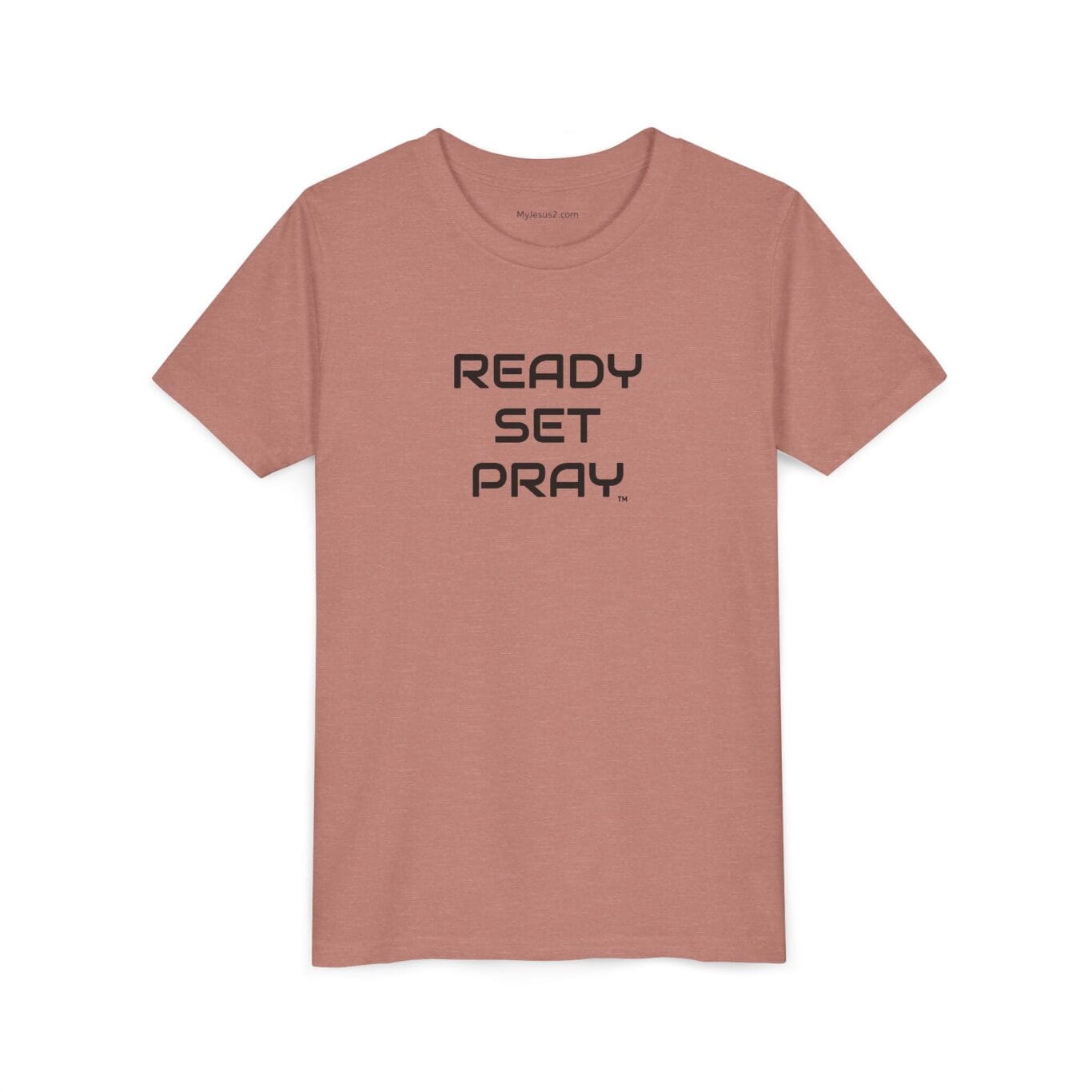READY SET PRAY Youth Short Sleeve Tee Black Letters TM - Image 10