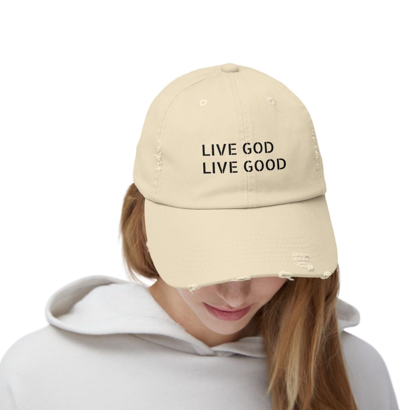 A Hat Distressed LIVE GOD LIVE GOOD TM - Image 8